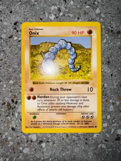 Pokemon TCG Cards SHADOWLESS Base Set Onix 56/102 NM - Image 3