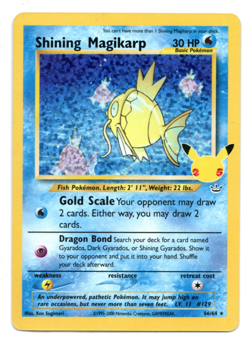 Shining Magikarp 66/64 25th Anniversary Pokemon Celebrations NM - Image 1