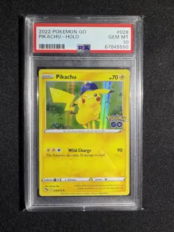 2022 Pokemon Go Pikachu-Holo #028 PSA 10 - Image 1