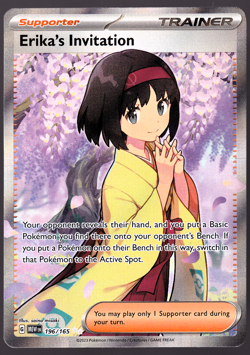 Erika's Invitation 196/165 Holo 151 Pokemon Card 2023 NM - Image 1