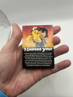 2017 Pikachu & Ash Pokemon the Movie I Choose You Promo Insert Card - Image 5