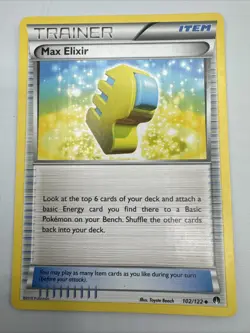 Max Elixir 102/122 Uncommon Regular Card XY - BREAKpoint Pokemon TCG LP - Image 1