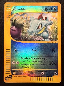 Totodile 134/165 Expedition Pokemon Card Reverse Holo Foil Rare HP - Image 1