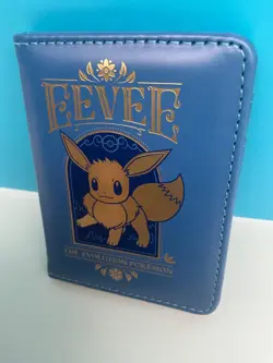 Pokemon Natural History Museum Eevee Travel Pass Holder Card Wallet MINT blue uk - Image 1