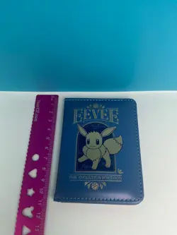 Pokemon Natural History Museum Eevee Travel Pass Holder Card Wallet MINT blue uk - Image 3