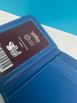Pokemon Natural History Museum Eevee Travel Pass Holder Card Wallet MINT blue uk - Image 5
