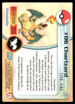 Pokemon Cards Charizard #6 Topps Trading Cards Series 1 HP *1 - Image 2