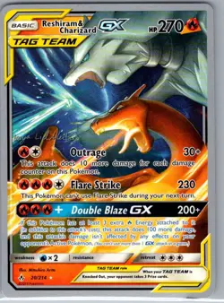 Reshiram & Charizard GX 20/214 World Championships - Pokemon Card - NM - Image 1