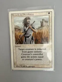 Swords to Plowshares - MTG - Revised - MP - Nice Vintage Card - Image 1