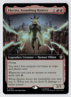 Magic The Gathering MTG: Spider-Man Electro, Assaulting Battery (Extended) Foil - Image 1