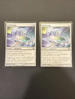 2x Skullclamp DarkSteel Magic the Gathering Mtg UP NM - Image 1