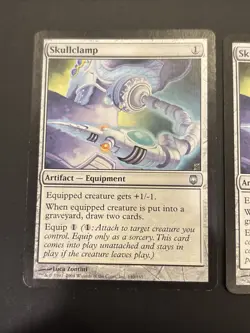 2x Skullclamp DarkSteel Magic the Gathering Mtg UP NM - Image 2