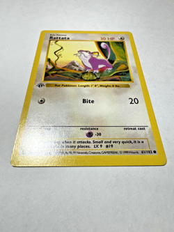 Pokemon TCG 1st Edition Shadowless Base Set Rattata 61/102 - Image 1