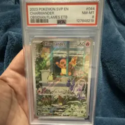 Pokemon Obsidian Flames ETB Charmander 044 Promo Holo PSA 8 2023 English - Image 1