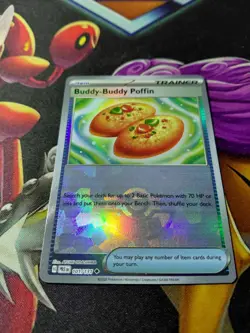 Pokemon Buddy Buddy Poffin PRE 101/131 Pokeball Reverse Holo NM - Image 1