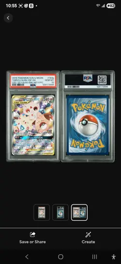 2019 Pokemon Sun & Moon Cosmic Eclipse Togepi Cleffa Igglybuff GX 143A PSA 10 - Image 5