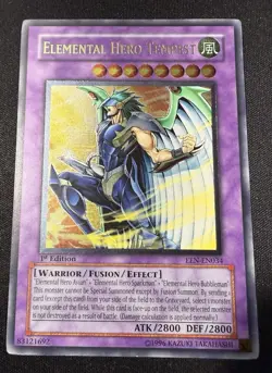 Elemental Hero Tempest EEN-EN034 Elemental Energy 1st Edition Ultimate Rare LP - Image 1