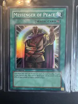 3x Yugioh Messenger of Peace MRL-102 Super And Duelist League Purple 1st Ed (MP) - Image 3