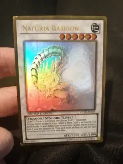Yugioh Naturia Barkion GLD5-EN033 Gold Ghost Rare Eng - Image 1