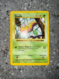 Pokemon TCG Cards SHADOWLESS Base Set Weedle 69/102 - Image 3