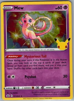 Mew 011/025 Celebrations - Pokemon Card - NM - Image 1