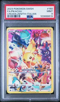 Pokemon PSA 9 Pikachu #160 Zenith Regale 2023 Italiano - Image 2