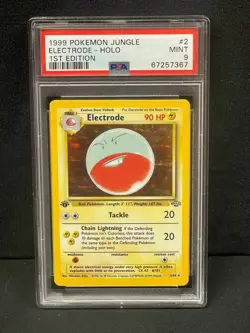 1999 POKEMON JUNGLE 1ST EDITION ENGLISH HOLO #2 ELECTRODE PSA MINT 9 SET BREAK - Image 1
