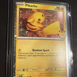 Pokemon TCG Pikachu 051/162 Stamped 2026 Pokemon Day 30 Promo NM Partial SWIRL - Image 2
