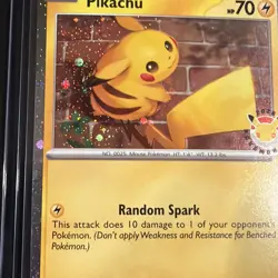Pokemon TCG Pikachu 051/162 Stamped 2026 Pokemon Day 30 Promo NM Partial SWIRL - Image 3