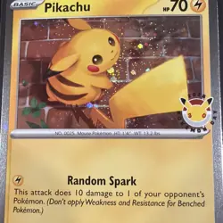 Pokemon TCG Pikachu 051/162 Stamped 2026 Pokemon Day 30 Promo NM Partial SWIRL - Image 4