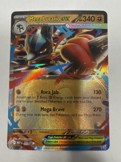 Pokemon TCG Mega Lucario ex #012 Mega Evolution Holo Black Star Promo - Image 1
