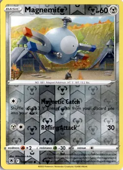 Magnemite 105/189 Reverse Holo SWSH10: Astral Radiance Pokemon Card TCG - Image 1