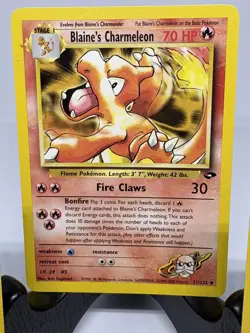 Pokemon TCG Gym Challenge Blaine’s 4 Card Lot #31 #60 #61 #62 /132 CHARMELEON LP - Image 1