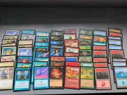 MTG 65 Portal Card Lot. Inc Basic Lands.Old Vintage Mountain Island.Fire Dragon - Image 1