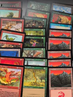 MTG 65 Portal Card Lot. Inc Basic Lands.Old Vintage Mountain Island.Fire Dragon - Image 3