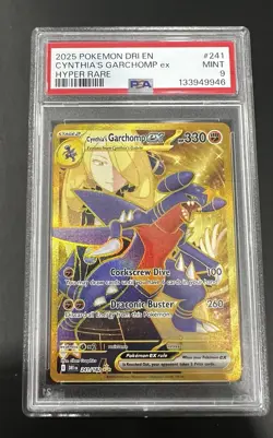 Pokemon Destined Rivals Cynthia’s Garchomp 241/182 Hyper Rare PSA 9 MINT - Image 1