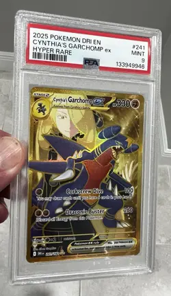 Pokemon Destined Rivals Cynthia’s Garchomp 241/182 Hyper Rare PSA 9 MINT - Image 3
