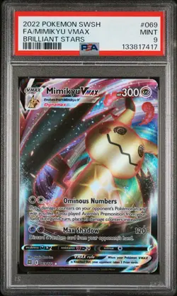 2022 Pokemon SWSH Brilliant Stars Mimikyu VM #069/172 PSA 9 - Image 1