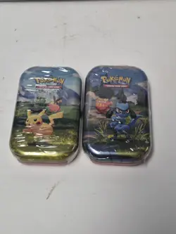 Pokemon Ascended Heroes Mini Tin Lot of 2 Sealed Pikachu Riolu SHIPS TODAY - Image 1