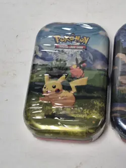Pokemon Ascended Heroes Mini Tin Lot of 2 Sealed Pikachu Riolu SHIPS TODAY - Image 2