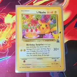 Pokemon ______'s Pikachu Promo Holo Wotc Promo 24/53 LV.17 #25 HP 50 - Image 1