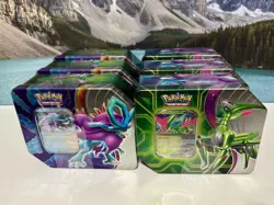Pokemon TCG: Paradox Clash Tins- Walking Wake/Iron Leaves - Sealed Box - Image 1