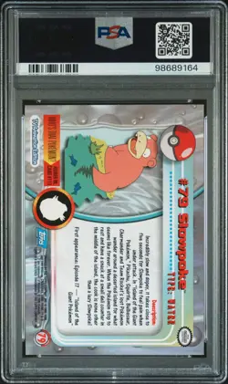 2000 TOPPS POKEMON TV ANIMATION SER 2 #79 SLOWPOKE PSA 8 - Image 2