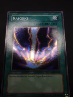 YUGIOH 2003 | RAIGEKI | LOB-G042 | OLD PRINT | GERMAN | EXCELLENT (LP) - Image 5