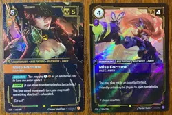 Riftbound TCG || Miss Fortune Captain and Buccaneer Cards || 162 and 193a/298 - Image 1
