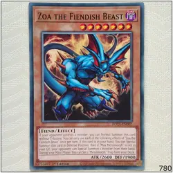 Zoa the Fiendish Beast - ROTA-EN007 - Common 1st Edition Yugioh - Image 1