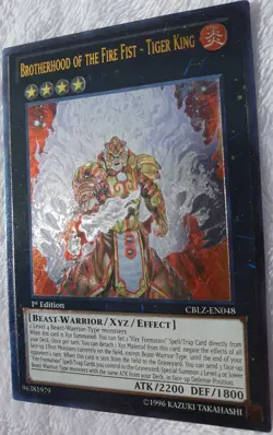 Yugioh 1x Brotherhood of the Fire Fist - Tiger King CBLZ-EN048 Ultimate 1st Nm - Image 4