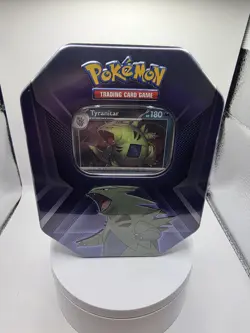 Pokemon TCG 2024 Tyranitar Metal Tin with 3 Foil Cards 3 Boosters & Online Code - Image 1