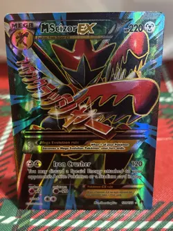 Pokemon M Scizor EX 120/122 Breakpoint Ultra Rare Full Art Holo Mega Card LP - Image 1