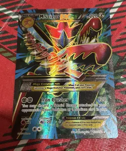 Pokemon M Scizor EX 120/122 Breakpoint Ultra Rare Full Art Holo Mega Card LP - Image 3